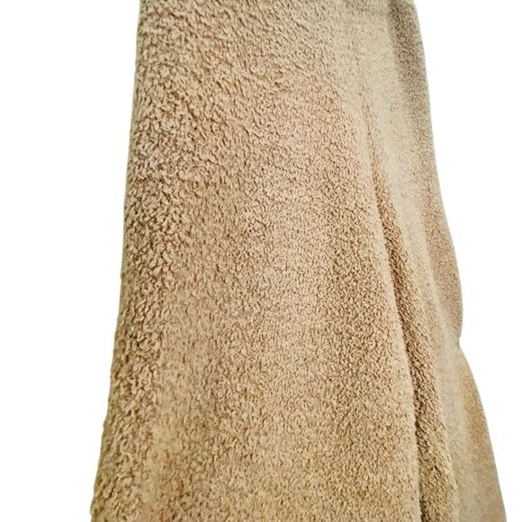 Skims Sherpa Teddy Cropped Tank Top And Pants 2Piece Lounge Set Tan 2XL - Picture 10 of 14